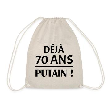 Déjà 70 ans, anniversaire, cadeau d'anniversaire - Sac de sport léger - nature - Devant