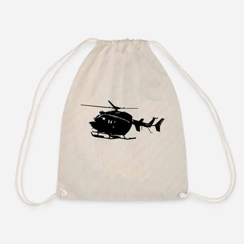 Drachen Hubschrauber EC145 - Turnbeutel - Natur
