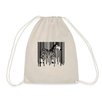 ZEBRA Barcode Drippy Graffiti Street Art - Drawstring Bag - nature - Front