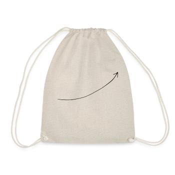 Arrow curved Arrows Symbol to design yourself - Drawstring Bag - nature - Front