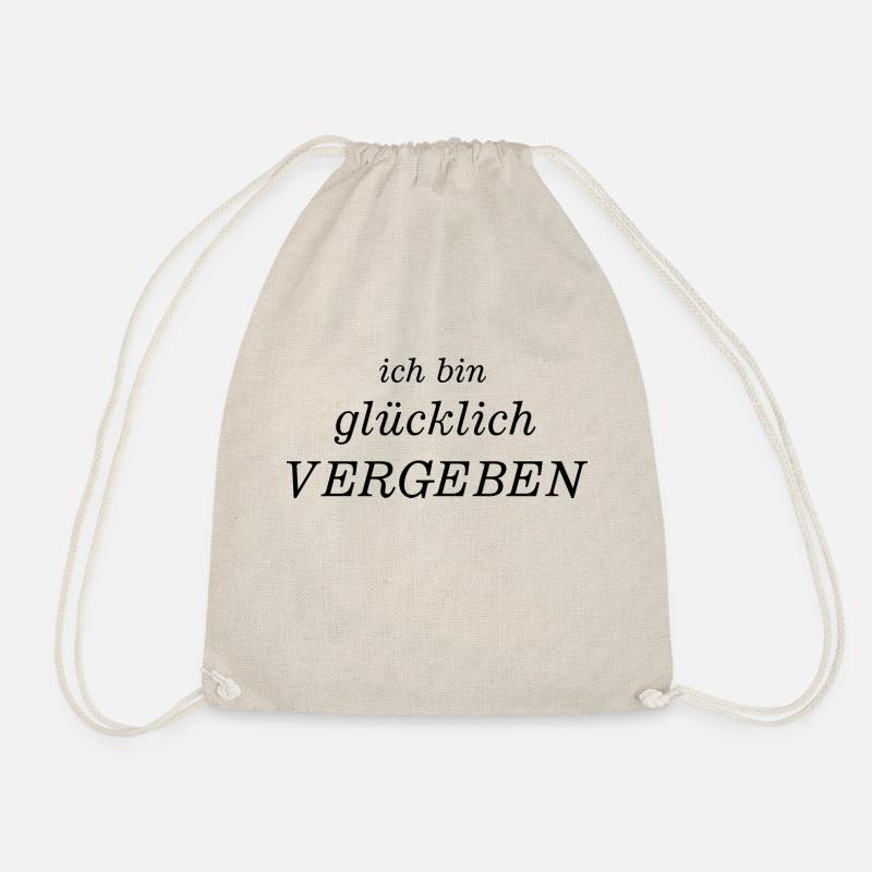 Glücklich vergeben - Turnbeutel - Natur