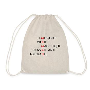 Scrabble Mom crossword puzzle - Drawstring Bag - nature - Front