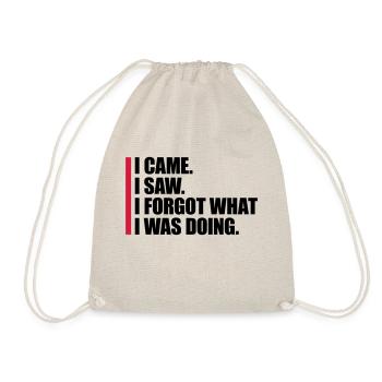 I came saw forget - Drawstring Bag - nature - Front