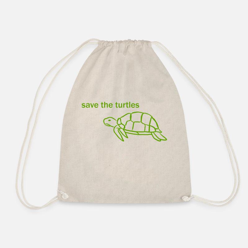 Save the turtles - Turnbeutel - Natur