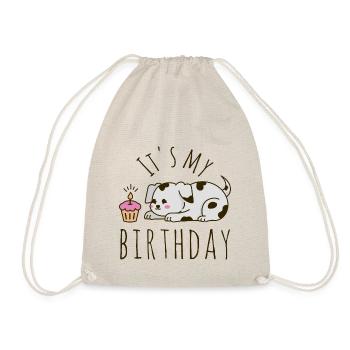 It's my Birthday Dog - Drawstring Bag - nature - Front