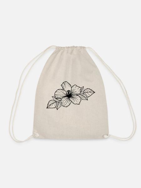 Hibiscus Boho Hibiskus - Turnbeutel - Natur