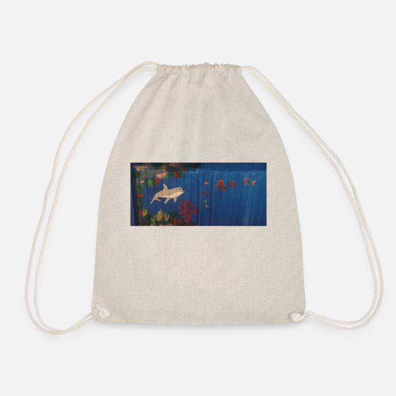 Dolphin in the reef - Drawstring Bag - nature
