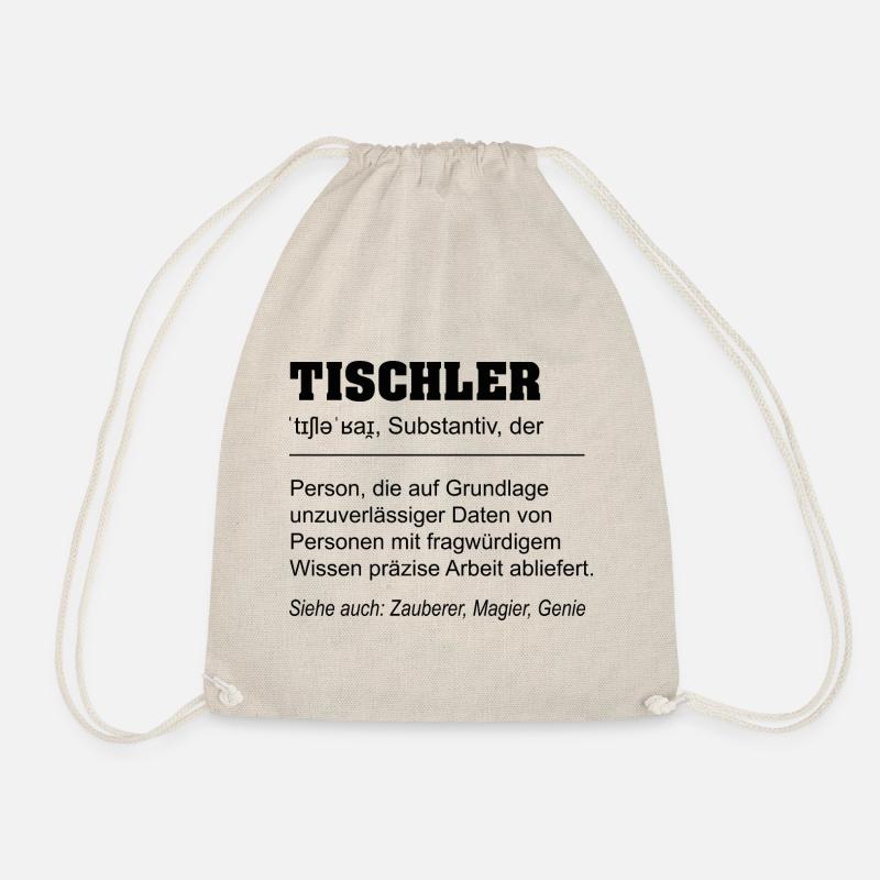 Lustige Definition Beruf Tischler - Turnbeutel - Natur