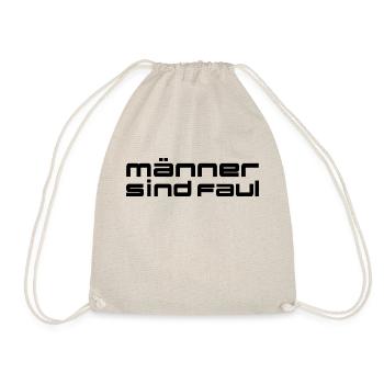 Men are lazy, talkative, women - Drawstring Bag - nature - Front