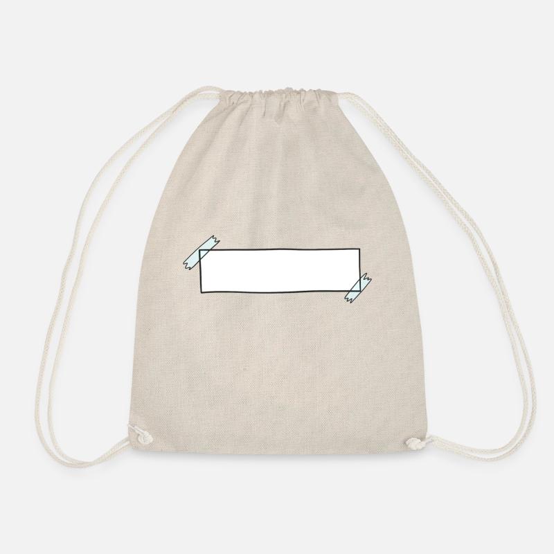 Banner Text Decoration Tape - Drawstring Bag - nature