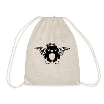 Penguin Angel Wings Halo Holy Flies - Drawstring Bag - nature - Front