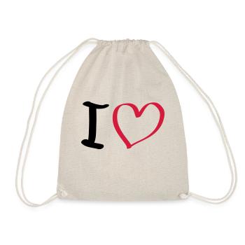 i love - Turnbeutel - Natur - Vorne