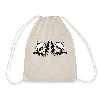 Oiseaux 2 Armes Pistolets Agent Lunettes de soleil Cool - Sac de sport léger - nature - Devant