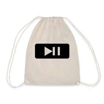 Play - Pause - Tasten - Player - Musik - Turnbeutel - Natur - Vorne