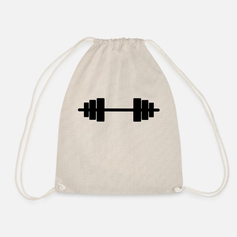 Weight Lifting - Drawstring Bag - nature
