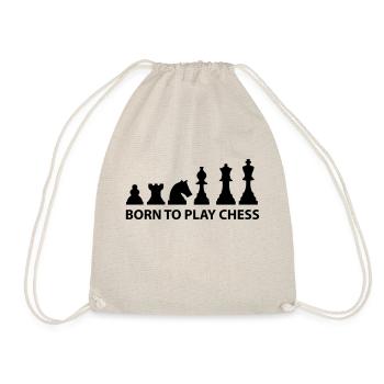 born to play chess - Drawstring Bag - nature - Front