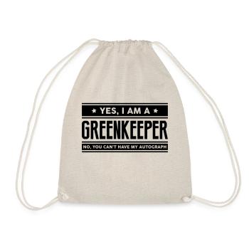 Yes I am a greenkeeper no you cant have - Drawstring Bag - nature - Front