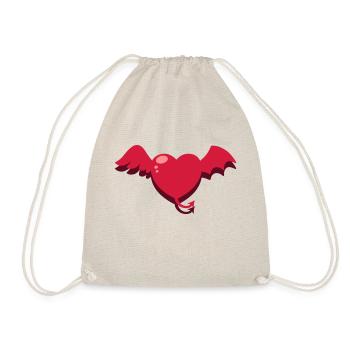 cœur ailes ange démon - Sac de sport léger - nature - Devant