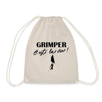 Grimper c'est la vie citations escalade grimpeur - Sac de sport léger - nature - Devant