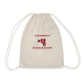 Supermoto - Go Hard or Go Home - Drawstring Bag - nature - Front