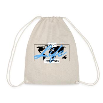 I love clothes / Enjoy Life - Turnbeutel - Natur - Vorne