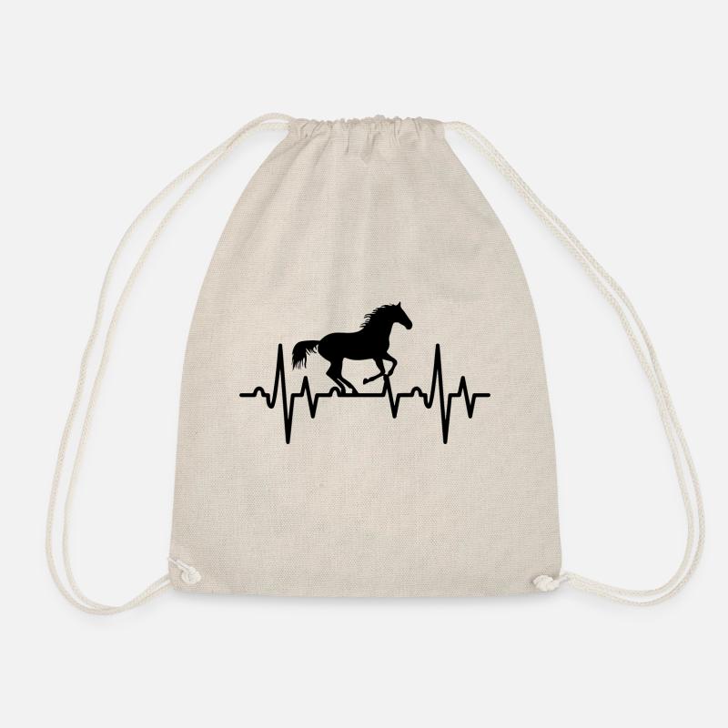 Pferde - Turnbeutel - Natur
