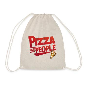Pizza instead of people - Drawstring Bag - nature - Front