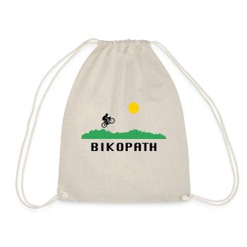Bikopath Bike Fahrrad Wortspiel - Turnbeutel - Natur - Vorne
