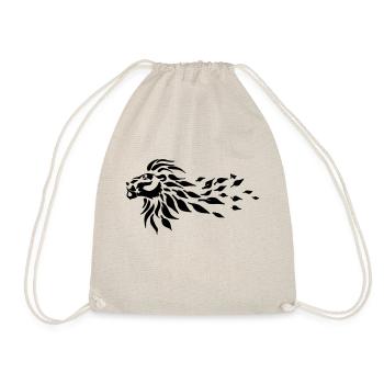 Crinière de lion à feuilles de couleur cadeau personnalisable ! - Sac de sport léger - nature - Devant