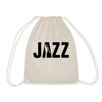 jazz_bass_klarinette_spieler_092013_a_1c - Turnbeutel - Natur - Vorne