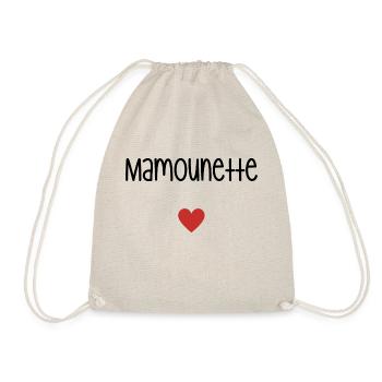 Mamounette idée cadeau - Sac de sport léger - nature - Devant