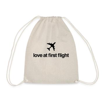 AMOUR AU PREMIER VOL AVION AMOUREUX DE L’AÉROPORT - Sac de sport léger - nature - Devant