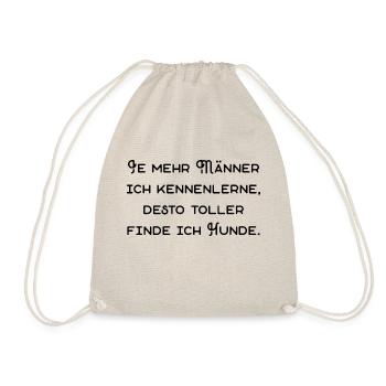 Männer und Hunde lustiger Spruch Haustiere dating - Turnbeutel - Natur - Vorne