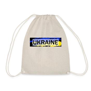 Ukrainian flag text of Ukraine - Drawstring Bag - nature - Front