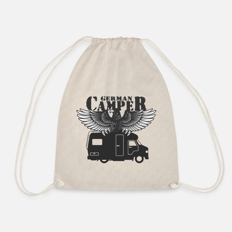 German Camper Camping - Drawstring Bag - nature