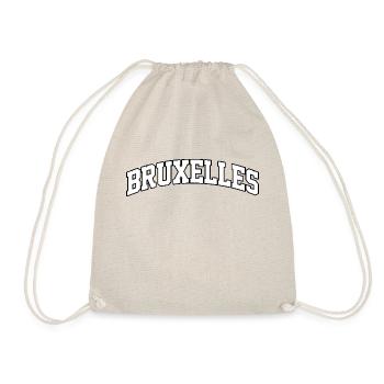 Brüsseler Logo: Kollegiales Design mit urbanem Stil - Turnbeutel - Natur - Vorne