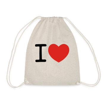 I heart ... - Turnbeutel - Natur - Vorne
