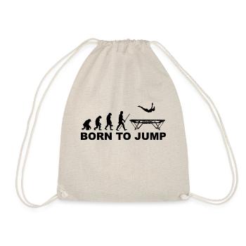 Trampolin Geschenkidee lustiger Spruch Turnen - Turnbeutel - Natur - Vorne