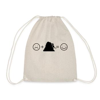 Smile Face and Climbing - (2) - Drawstring Bag - nature - Front
