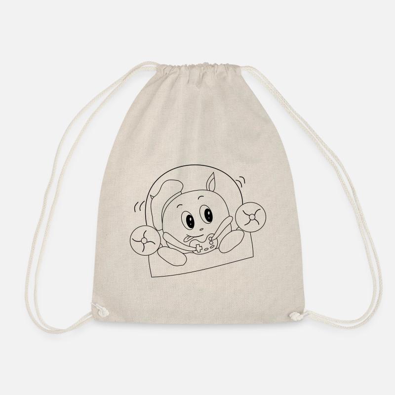 Tuhi is gaming - Drawstring Bag - nature