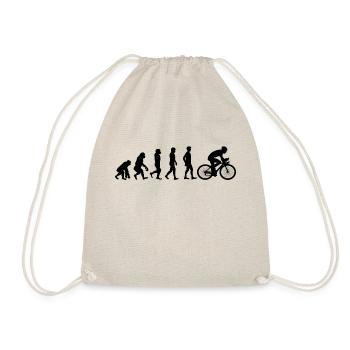 Fahrrad Evolution schwarz - Turnbeutel - Natur - Vorne