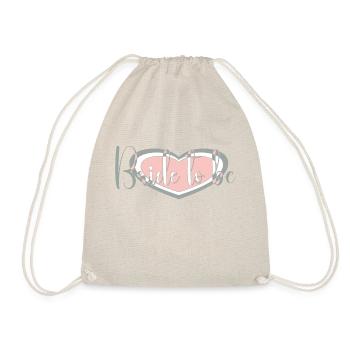 Bride to be with pink grey - Drawstring Bag - nature - Front