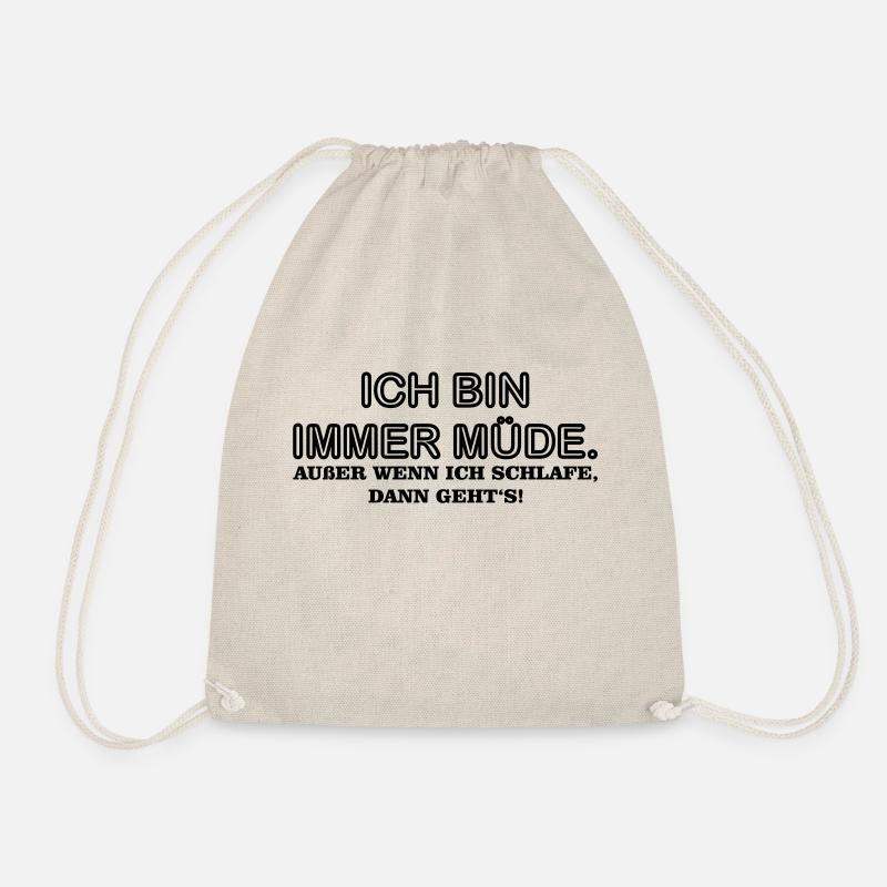 Immer Muede - Turnbeutel - Natur