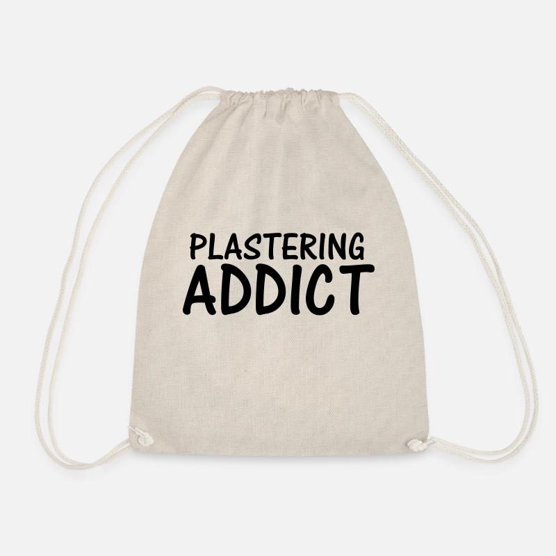 plastering addict - Drawstring Bag - nature