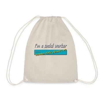 Social Worker Talk About It - Drawstring Bag - nature - Front