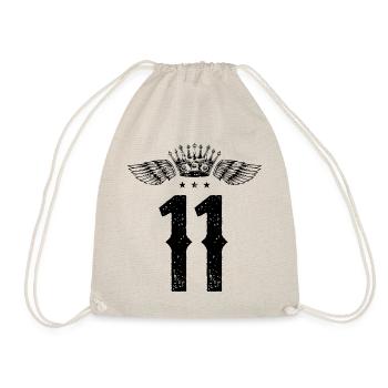 11 Number crown - Drawstring Bag - nature - Front