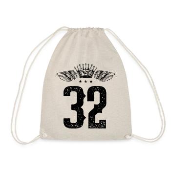 32 Number crown - Drawstring Bag - nature - Front