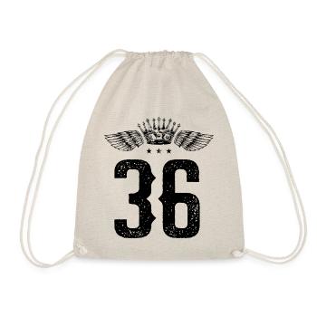 36 Number crown - Drawstring Bag - nature - Front