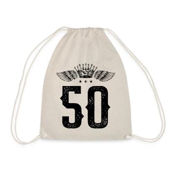 50 Number Crown - Drawstring Bag - nature - Front