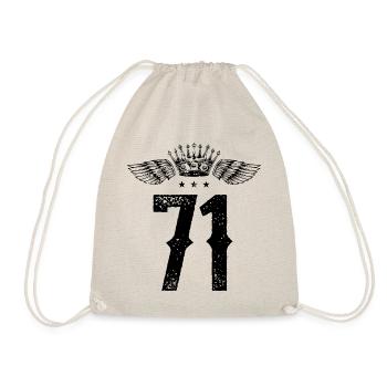 71 Number crown - Drawstring Bag - nature - Front